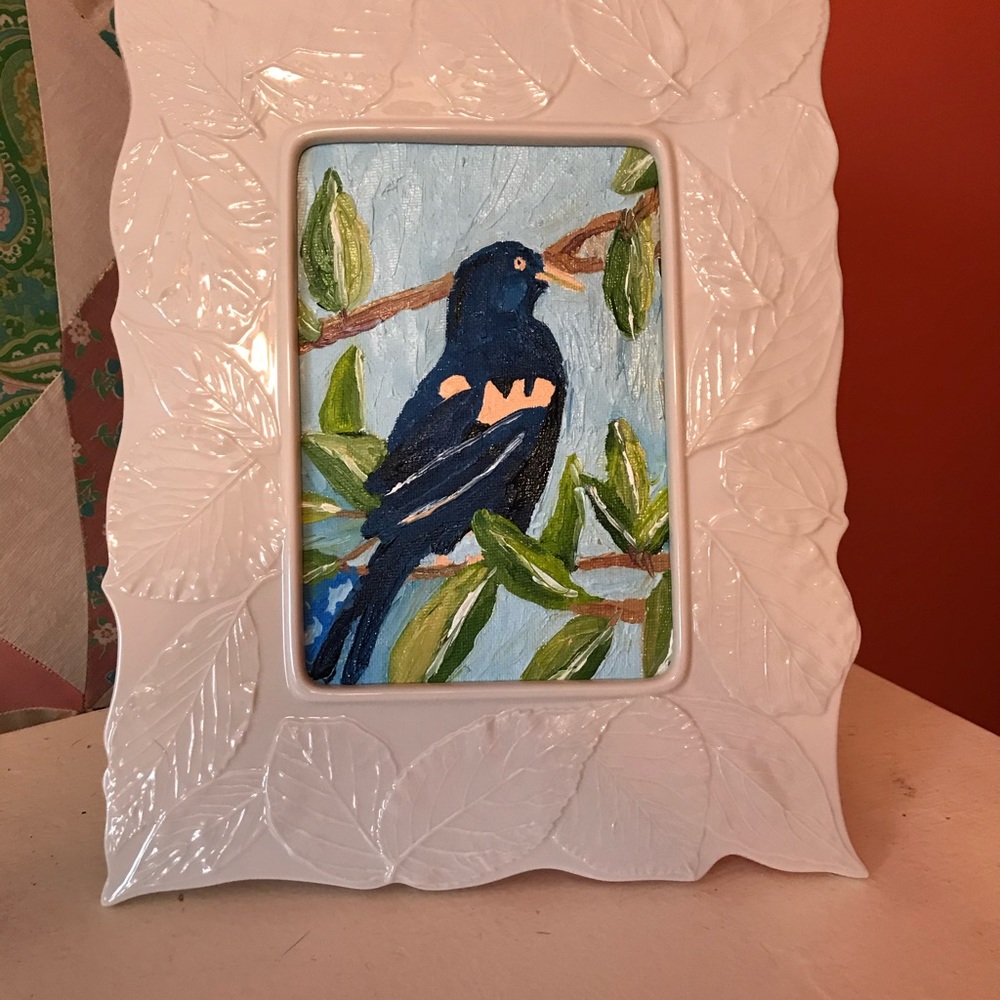 💥SALE💥 Original oil painting Blue Bird of Happiness.